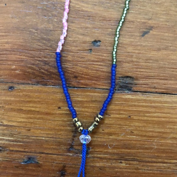 Handmade bead and tassel statement necklace! - Picture 3 of 4